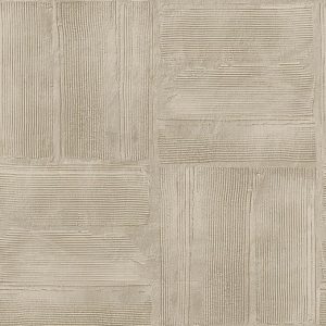 Taupe Dimensional Square Plaster Wallpaper - 3D Texture & Modern Aesthetic