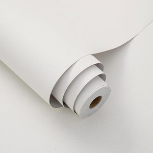 24"x393" White Grasscloth Wallpaper - Large Roll for Full Room Coverage