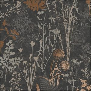Black & Copper Wallpaper - Metallic Accent & Modern Aesthetic